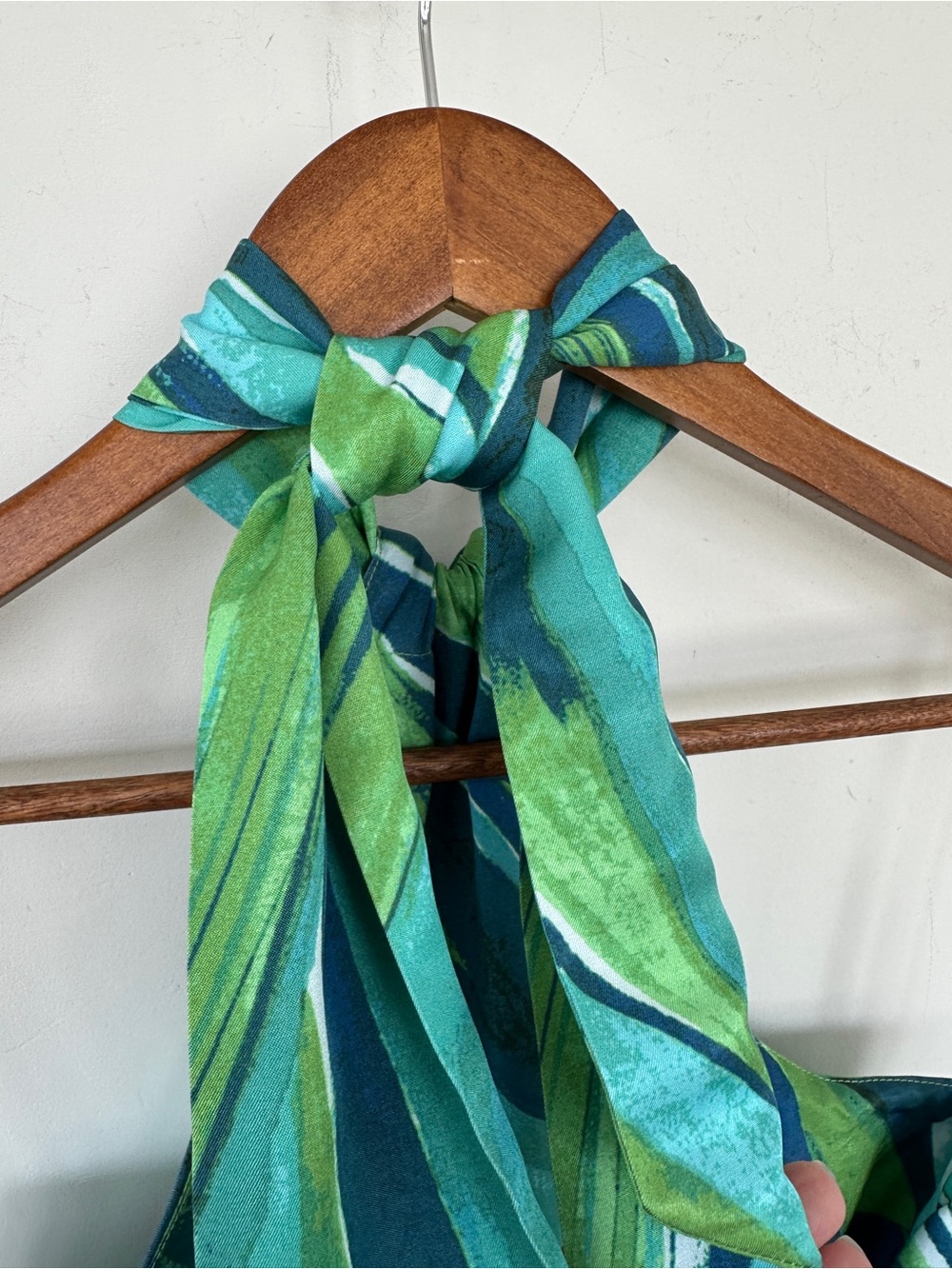 H&M Green and Teal Striped Halter Top, Cropped - Picture 6 of 11